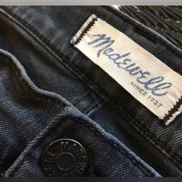 MADEWELL Denim | Faded Black | Skinny Skinny | Biker-Moto Zipper Pockets | Sz 26 - Picture 2 of 10